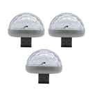 3x Mini USB LED Car Atmosphere Lamp Interior Ceiling Coloful Light Nice New