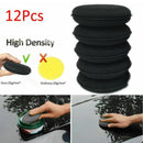 12 x High Density Car Waxing Polish Applicator Pad Foam Sponge Black New