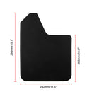 4 Pieces Basic Mud Flaps Black Universal Fitment MF12-BAS-BLK 40*30*2.5cm
