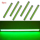 6Pcs Green LED Car Fog DRL Daytime Running Lamp Light DC 12V 17cm Newest Useful
