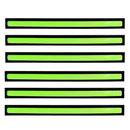 6PCS COB Green LED DRL Daytime Running Light Backup Interior Strip 12V New Nice