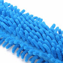 Car Clean Brush Flexible Long Mircofiber Noodle Chenille Wheel Cleaner Blue a d
