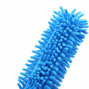 Car Clean Brush Flexible Long Mircofiber Noodle Chenille Wheel Cleaner Blue a d