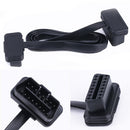 OBD2 OBDII 16Pin Cable Male to Female Elbow Extension Connector Adapter 60cm