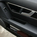 2pcs For Benz C Class W204 2008-2014 Door Side Storage Box Handle Armrest Black
