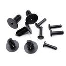 100pcs Car Door Fender Clips Black Plastic Rivets Fastener For BMW Opel Messer