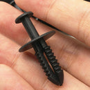 100pcs Car Door Fender Clips Black Plastic Rivets Fastener For BMW Opel Messer