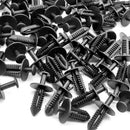 100pcs Car Door Fender Clips Black Plastic Rivets Fastener For BMW Opel Messer