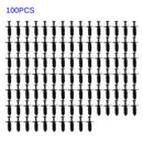 100pcs Car Door Fender Clips Black Plastic Rivets Fastener For BMW Opel Messer