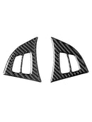 2pcs Carbon Fiber Inner Steering Wheel Switch Trim Fits For BMW X5 E70 2008-2013
