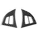 2pcs Carbon Fiber Inner Steering Wheel Switch Trim Fits For BMW X5 E70 2008-2013