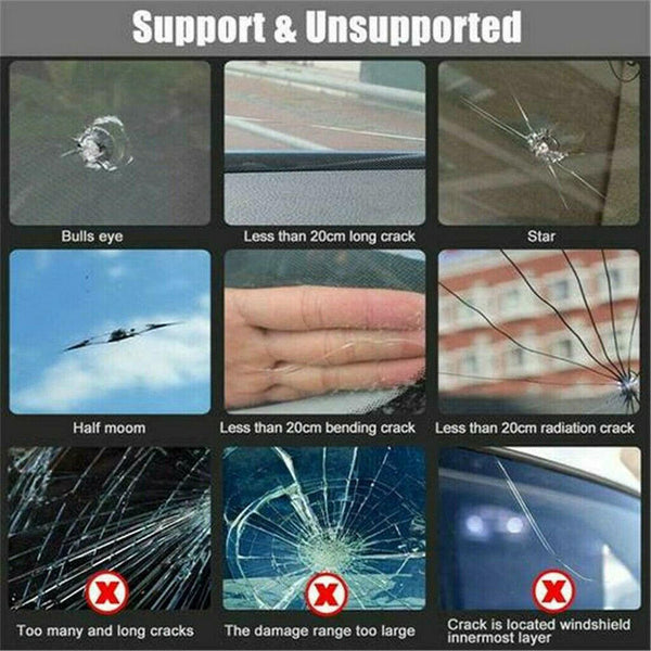 1 Set Automotive Glass Nano Repair Fluid Car Window Glass Crack Chip Repair Hot