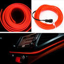 2M DC12V Car LED EL Wire Red Cold Light Lamp Neon Lamp Atmosphere Lights Unique