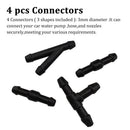 5pcs Rubber Car Wiper Windshield Washer Spray Nozzle Hose Pipe Connector Kit