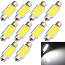 10x 41mm C5W Festoon COB 3W LED Car Dome Light Interior Reading Lamp 12V DC
