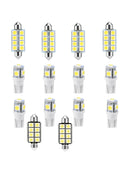 14pcs Universal Car Dome Roof Ceiling Interior Reading Light Trunk Lamp White