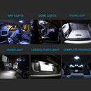 LED White Car Inside Light Vehicle Dome Door Trunk License Plate Lamp Bulbs