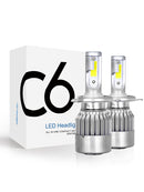 2Pcs H4 9003 LED Headlight Car Headlamp Bulbs 4000lm 36W High Low Beam