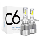 2Pcs H4 9003 LED Headlight Car Headlamp Bulbs 4000lm 36W High Low Beam