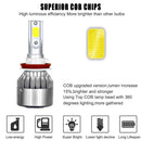 2Pcs H11/H8/H9 Car LED Headlight Fog Light Bulbs Hi/Lo Beam 6000K 4000LM