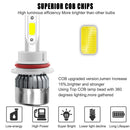 1 Pair Car Headlight Bulbs All-In-One LED Conversion Kit with COB Chip 6000K