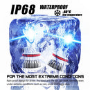 1 Pair Car Headlight Bulbs All-In-One LED Conversion Kit with COB Chip 6000K