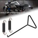 1 pc New Motorcycle Bike T-Handle Exhaust Stand Spring Hook Puller Tool Black