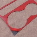 Carbon Fiber Grain Water Cup Holder Panel CoverDecoration Frame Trim For Audi