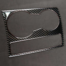 Carbon Fiber Grain Water Cup Holder Panel CoverDecoration Frame Trim For Audi