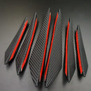 6x Carbon Fiber Car Front Bumper Fin Splitter Spoiler Valence Parts Newest Use