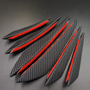 6pcs Carbon Fiber Auto Front Bumper Fins Spoiler Canards Refit Car Accessories