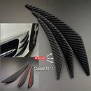 6pcs Carbon Fiber Auto Front Bumper Fins Spoiler Canards Refit Car Accessories