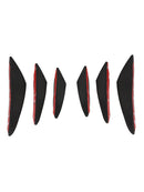 6pcs Carbon Fiber Auto Front Bumper Fins Spoiler Canards Refit Car Accessories