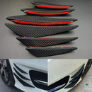6x Carbon Fiber Car Front Bumper Fin Splitter Spoiler Valence Parts Newest Use