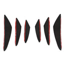 6pcs Carbon Fiber Auto Front Bumper Fins Spoiler Canards Refit Car Accessories