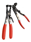 2x Wide Flat Band Hose Clamp Plier & Cross Slotted Jaw Pliers R9J6 Newest Useful