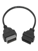 1x For 14 Pin OBD1 to 16 Pin OBD2 Splitter Cable Splitter Extension Black