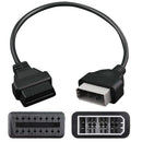 1x For 14 Pin OBD1 to 16 Pin OBD2 Splitter Cable Splitter Extension Black