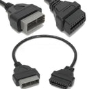 1x For 14 Pin OBD1 to 16 Pin OBD2 Splitter Cable Splitter Extension Black
