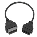 1x For 14 Pin OBD1 to 16 Pin OBD2 Splitter Cable Splitter Extension Black