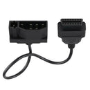 1Pcs 7-Pin Male OBD1 to OBD2 OBDII 16 Pin Diagnostic Adapter Cable Newest Useful