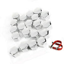 20Pcs  Hex Universal Chrome Wheel Nut Screw Bolt Cover Caps 2 tool Newest Useful