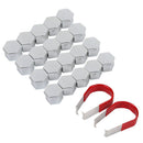 20Pcs 17mm Hex Universal Chrome Wheel Nut Screw Bolt Cover Caps Newest Useful