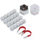 20Pcs 17mm Hex Universal Chrome Wheel Nut Screw Bolt Cover Caps Newest Useful