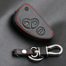 1Pcs Leather Car Key Cover FOB Case 3-Button for Alfa Romeo Giulietta MiTo 147