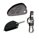 1Pcs Leather Car Key Cover FOB Case 3-Button for Alfa Romeo Giulietta MiTo 147