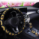 3PCS/Set New Unique Sunflower Auto Car Steering Wheel Handbrake Gearshift Cover