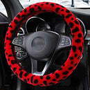 Car Auto Steering Wheel Cover Handbrake Handle Gearshift 3-In-1 Leopard Hot