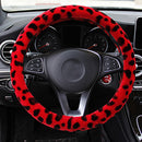 Accessories Leopard Print Plush Universal Warm New Car Steering Wheel Cover