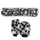 3pcs Plush Steering Wheel Fluffy Handbrake Handle Gear Shift Leopard Durable
